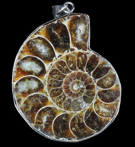 Fossil Ammonite Pendant - Million Years Old #83133